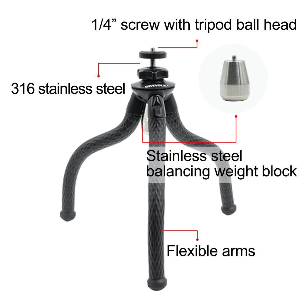 DiveVolk Underwater Flexible Tripod