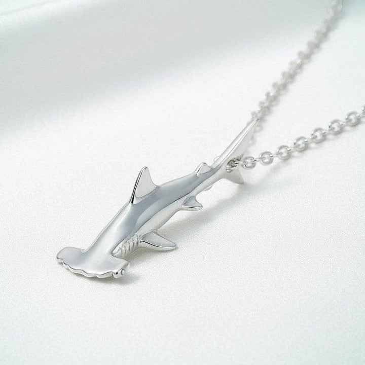 Mini Hammerhead Shark Necklace - Sealife Collection - Silver