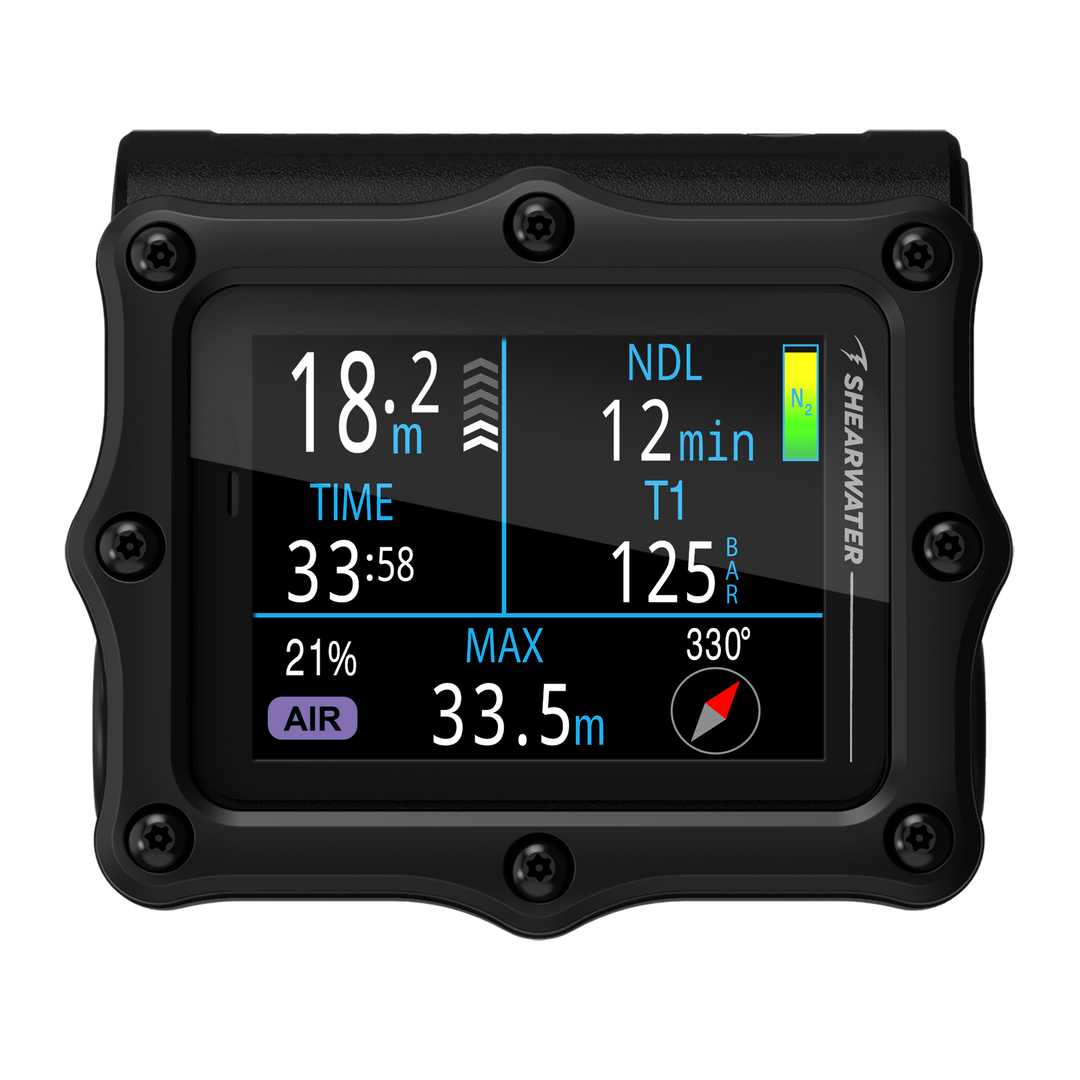 Shearwater Perdix 3 dive computer, black titanium bezel