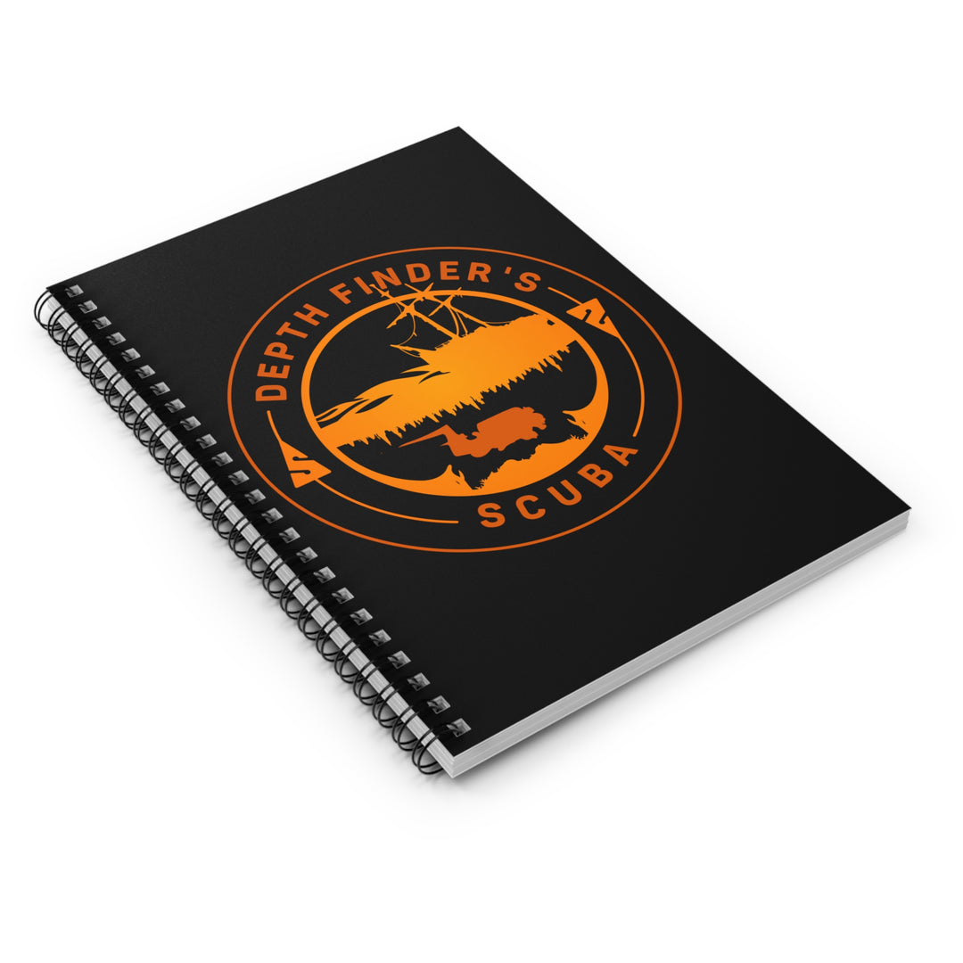 Depth Finders Scuba Diving Ruled Spiral Notebook