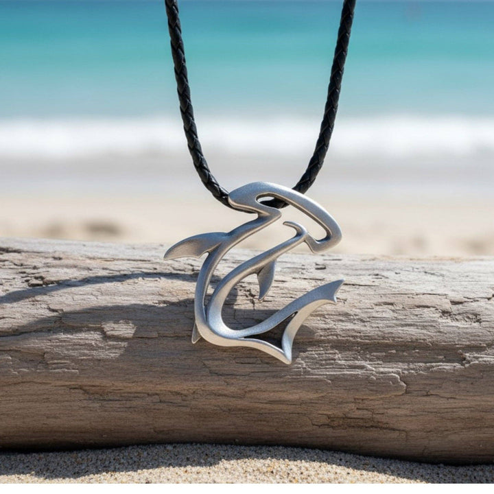 Hammerhead Shark Necklace – “The Hammer” - Pewter Pendant on Cord