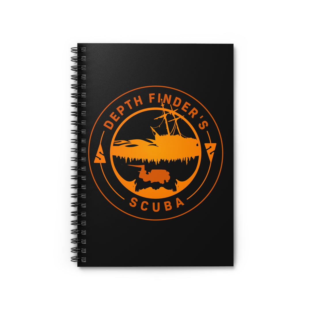Depth Finders Scuba Diving Ruled Spiral Notebook