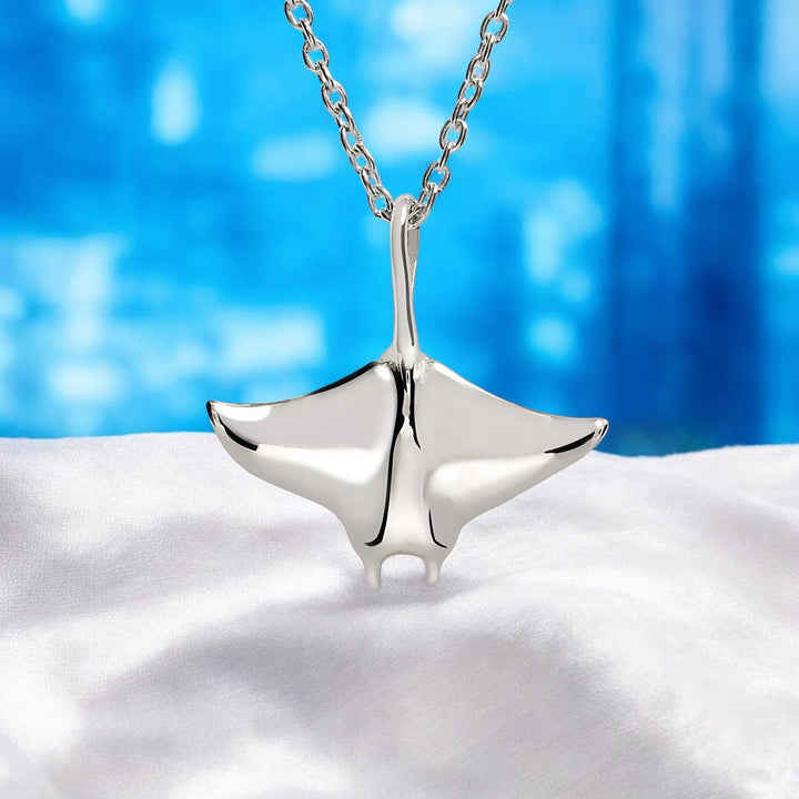 Manta Ray Necklace – Mini Sterling Collection – Sterling Silver