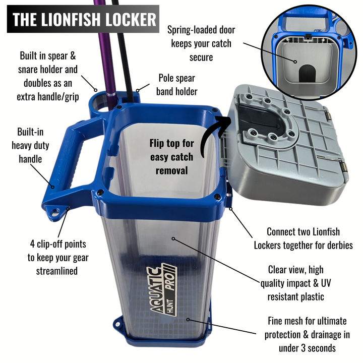 Lionfish Locker PRO feature callouts