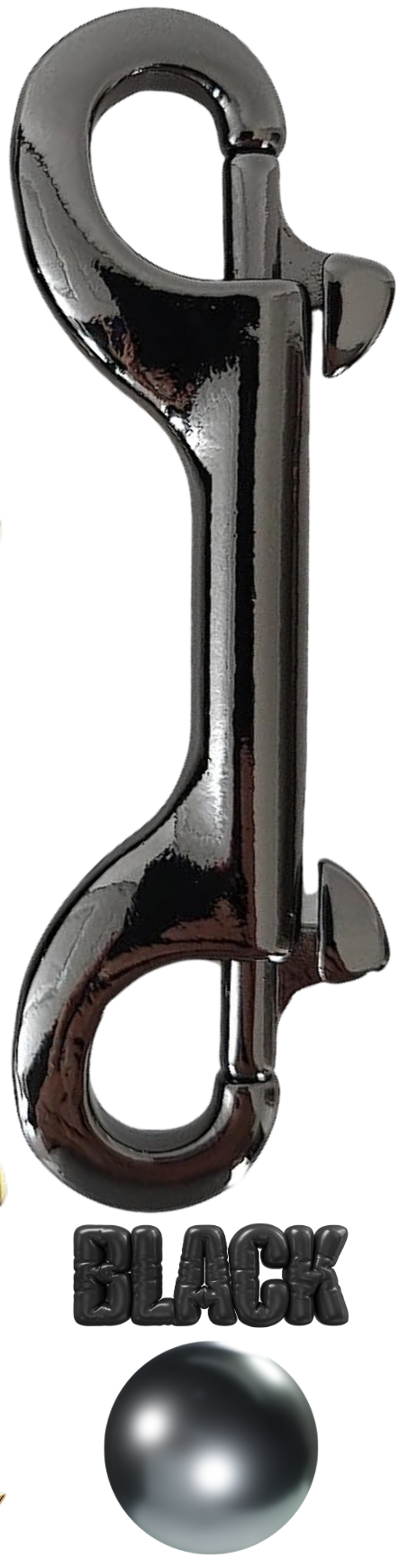 Aquatic Hunt 4 inch double ended bolt snaps including black finish