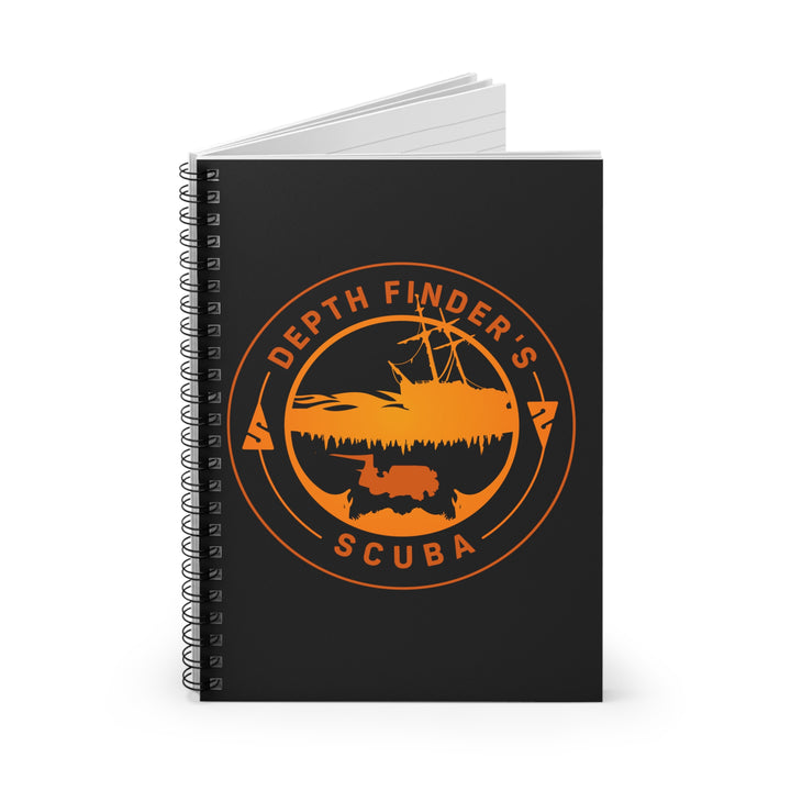 Depth Finders Scuba Diving Ruled Spiral Notebook