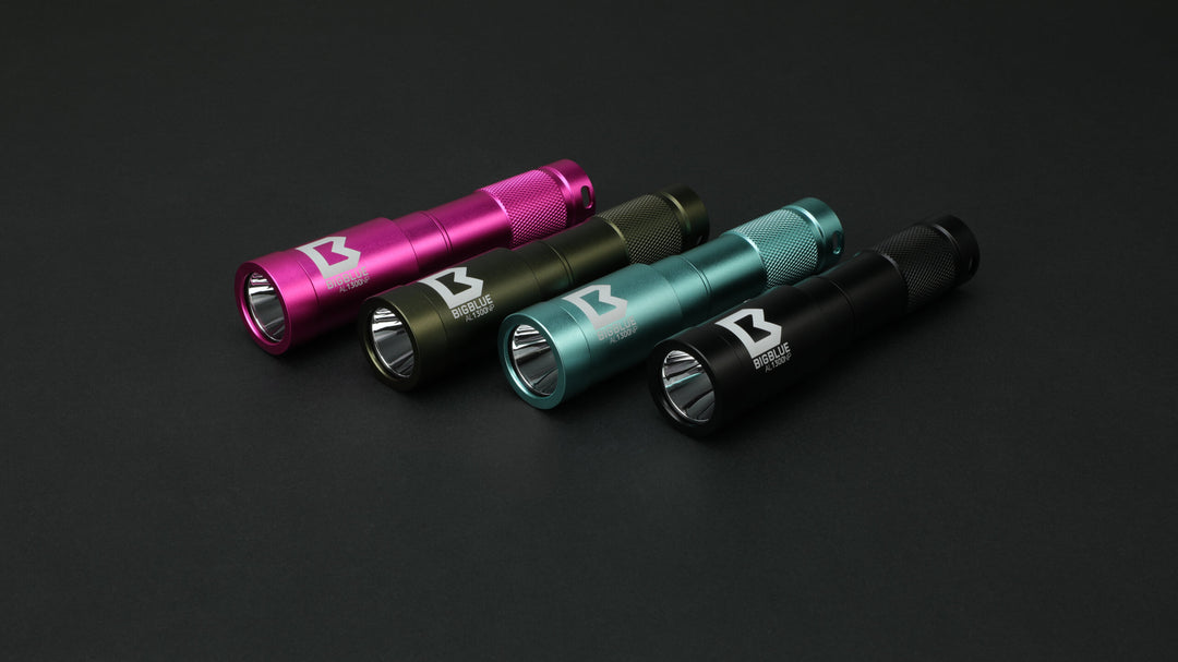 Bigblue AL1300NP 1300-Lumen Narrow Beam Dive Light in all colors