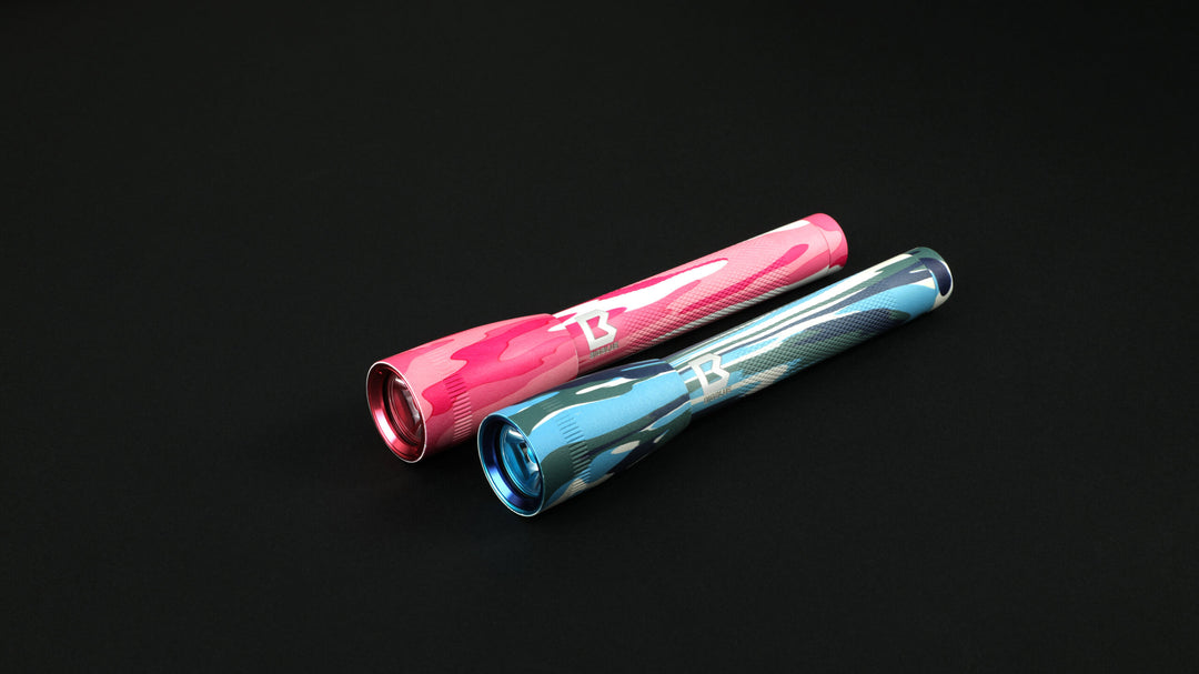 Bigblue 250-Lumen Narrow-Beam Light in Blue Camo and Pink Camo