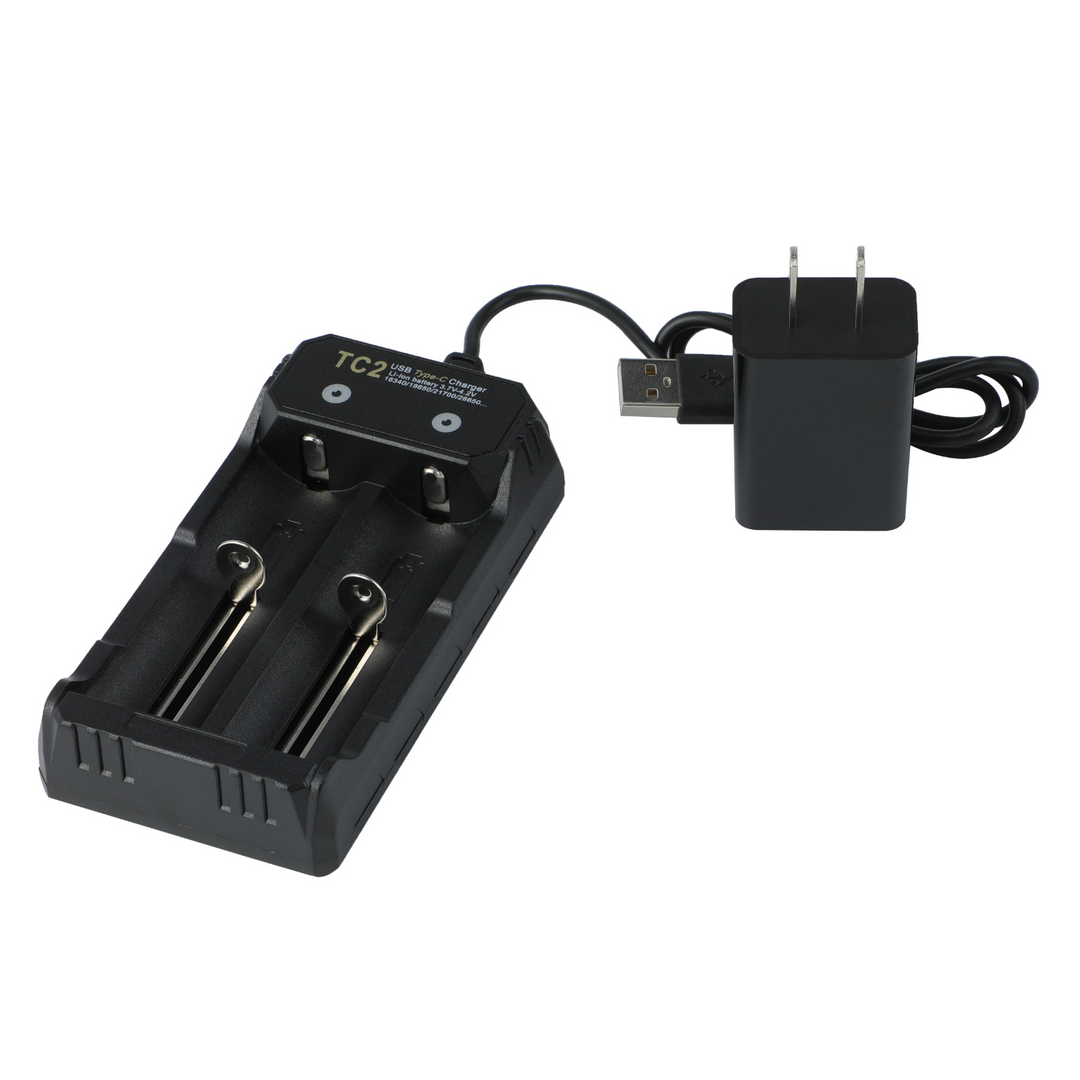 Bigblue 2-Slot USB Charger for 18650 / 26650 / 32650 (BATCHRUSBDUAL)