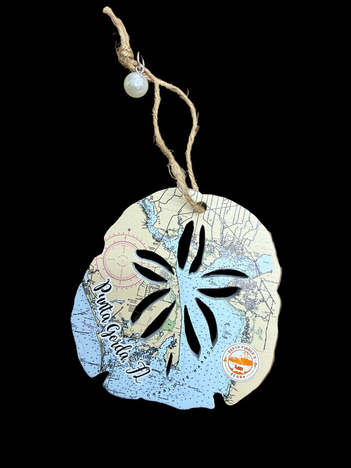 Punta Gorda Nautical Chart Wood Ornament