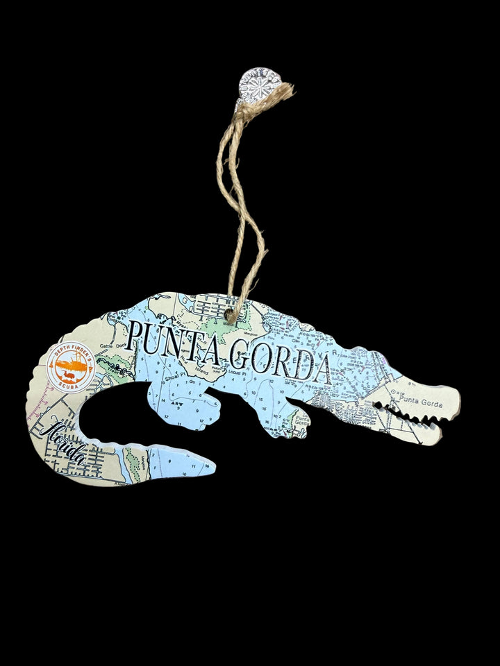 Punta Gorda Nautical Chart Wood Ornament