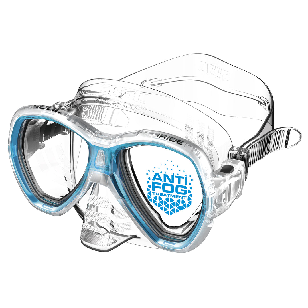 Seac Iride Antifog mask in Clear/Aquamarine