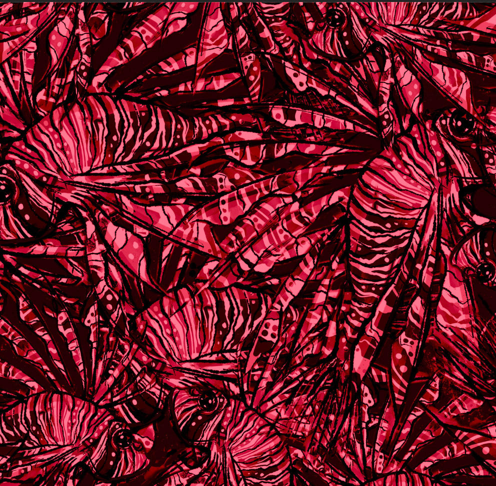 Lionfish Invasion print swatch