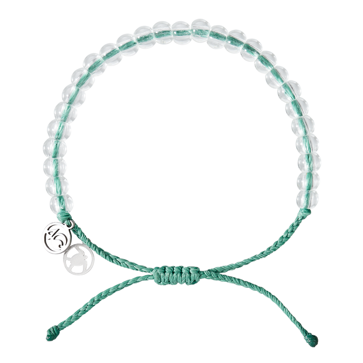 4ocean Loggerhead Sea Turtle Beaded Bracelet in sea foam green