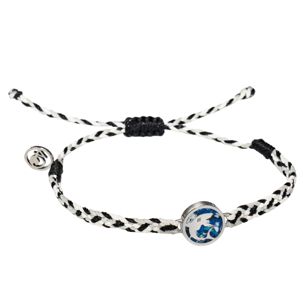 4ocean Microplastics Bracelet with apex predator shark charm