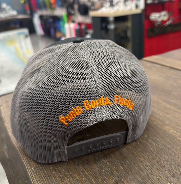 Gray mesh cap with &