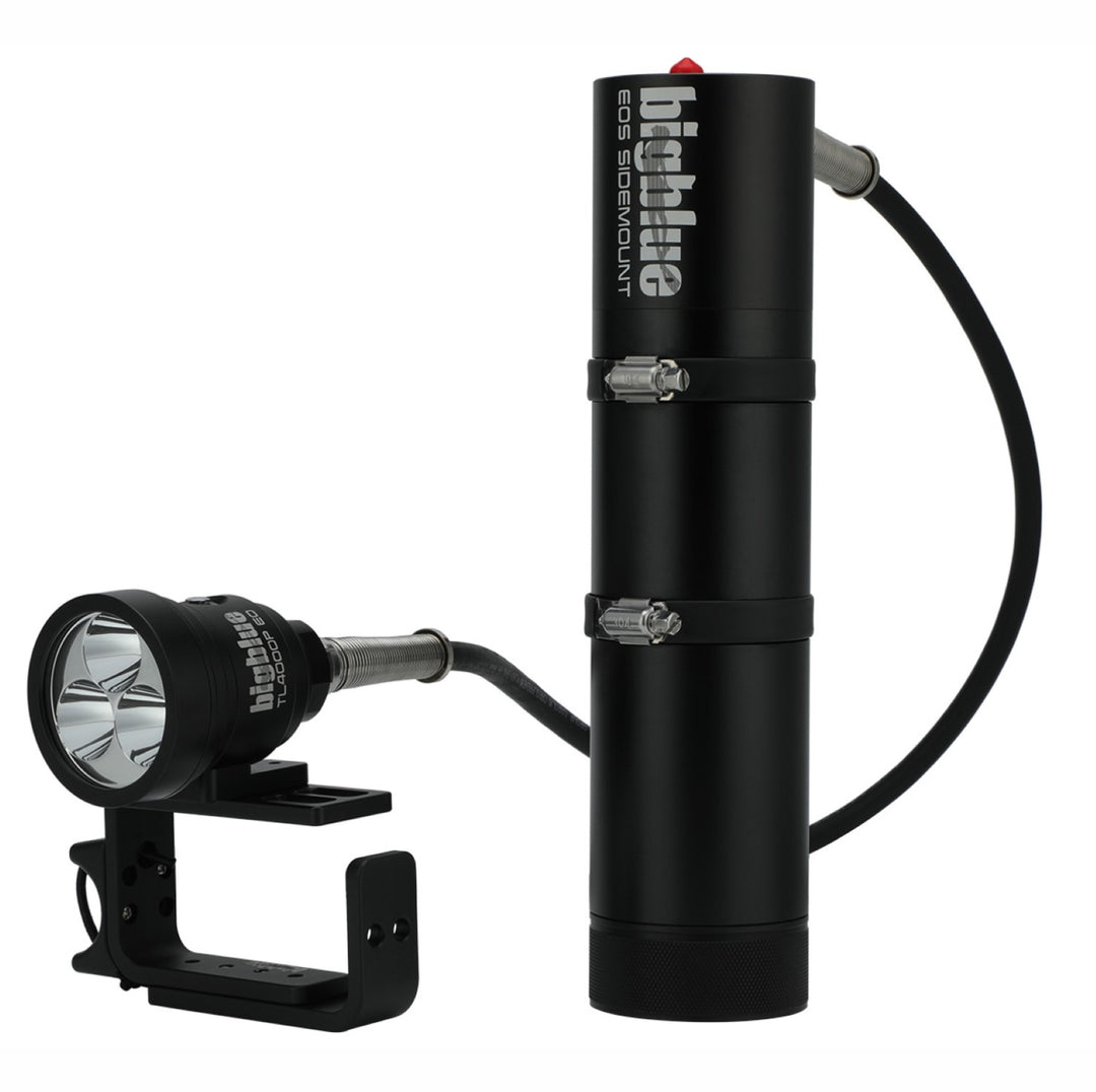 Bigblue 4000 Lumen Narrow Beam Technical Light EOS Cord - Sidemount Canister