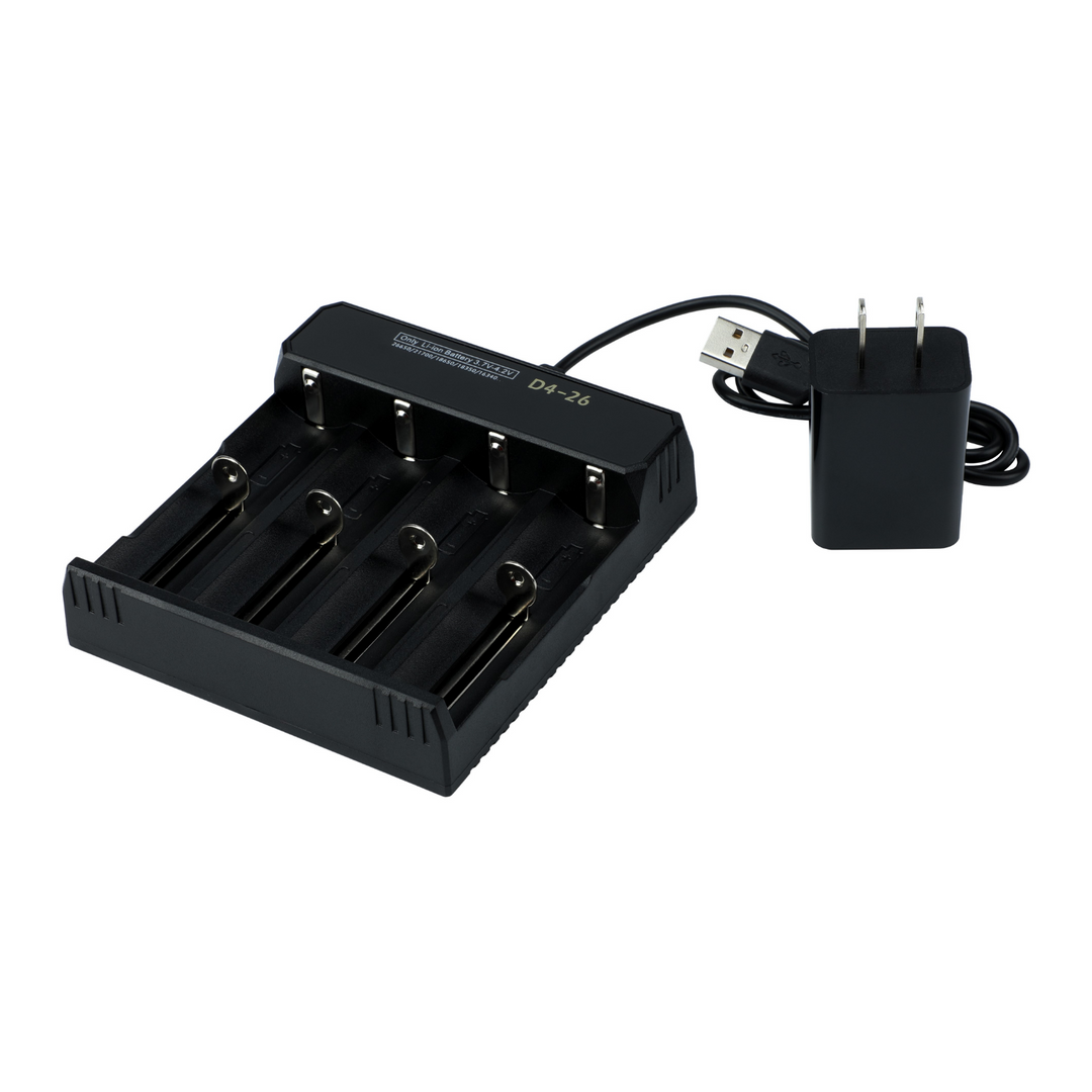 Bigblue 4-Slot USB Charger for 18650 / 26650 / 32650 (BATCHRUSBQUAD)