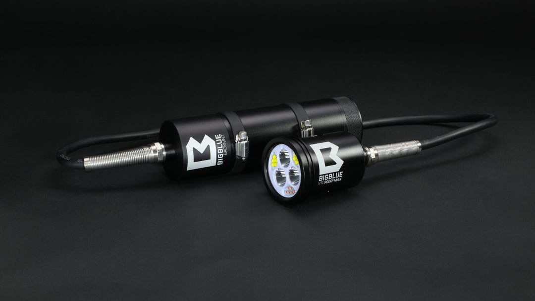 Bigblue 9000 Lumen Wide Beam + 2900 Lumen Spot Beam Canister Light - Backmount