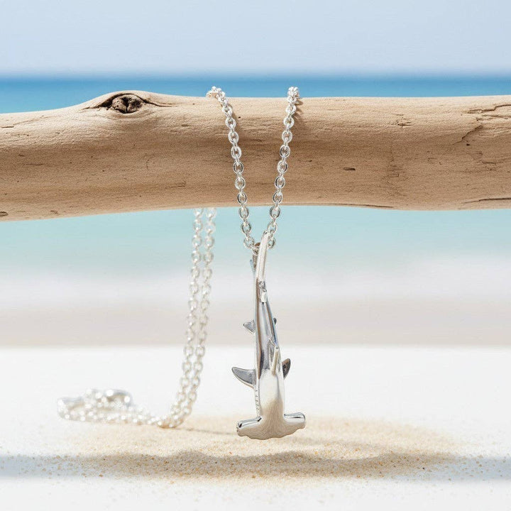 Mini Hammerhead Shark Necklace - Sealife Collection - Silver