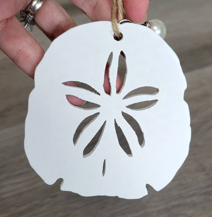 Map Mom Sand Dollar Wood Ornament - Custom Map Location