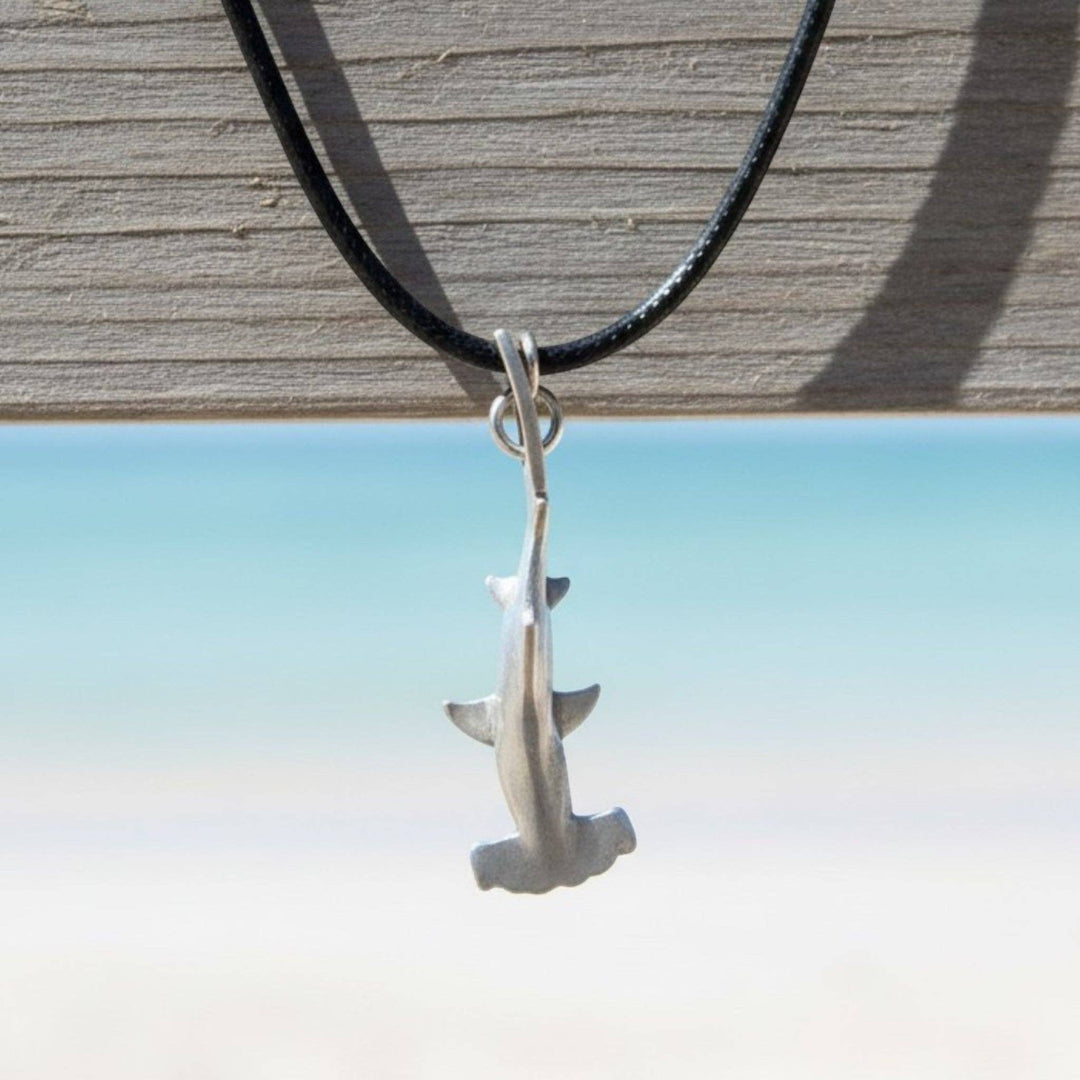 Hammerhead Shark Necklace- Sealife Collection- Pewter on Eco Cord