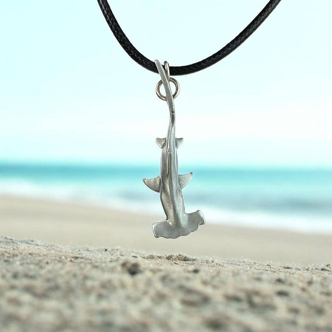 Hammerhead Shark Necklace- Sealife Collection- Pewter on Eco Cord