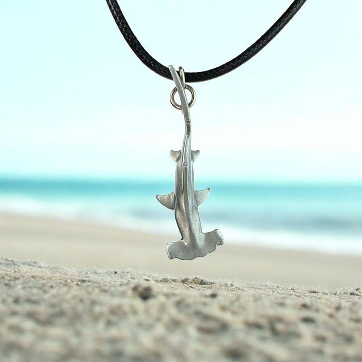 Hammerhead Shark Necklace- Sealife Collection- Pewter on Eco Cord