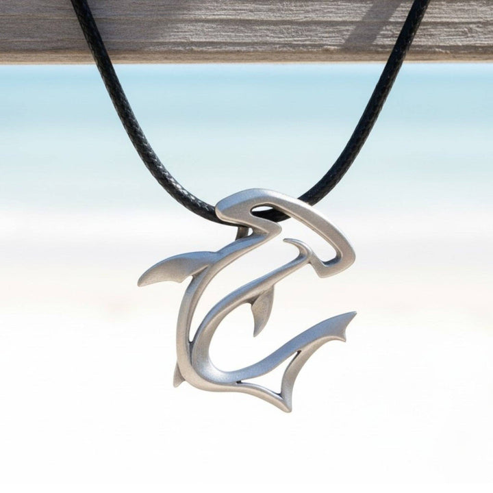 Hammerhead Shark Necklace – “The Hammer” - Pewter Pendant on Cord