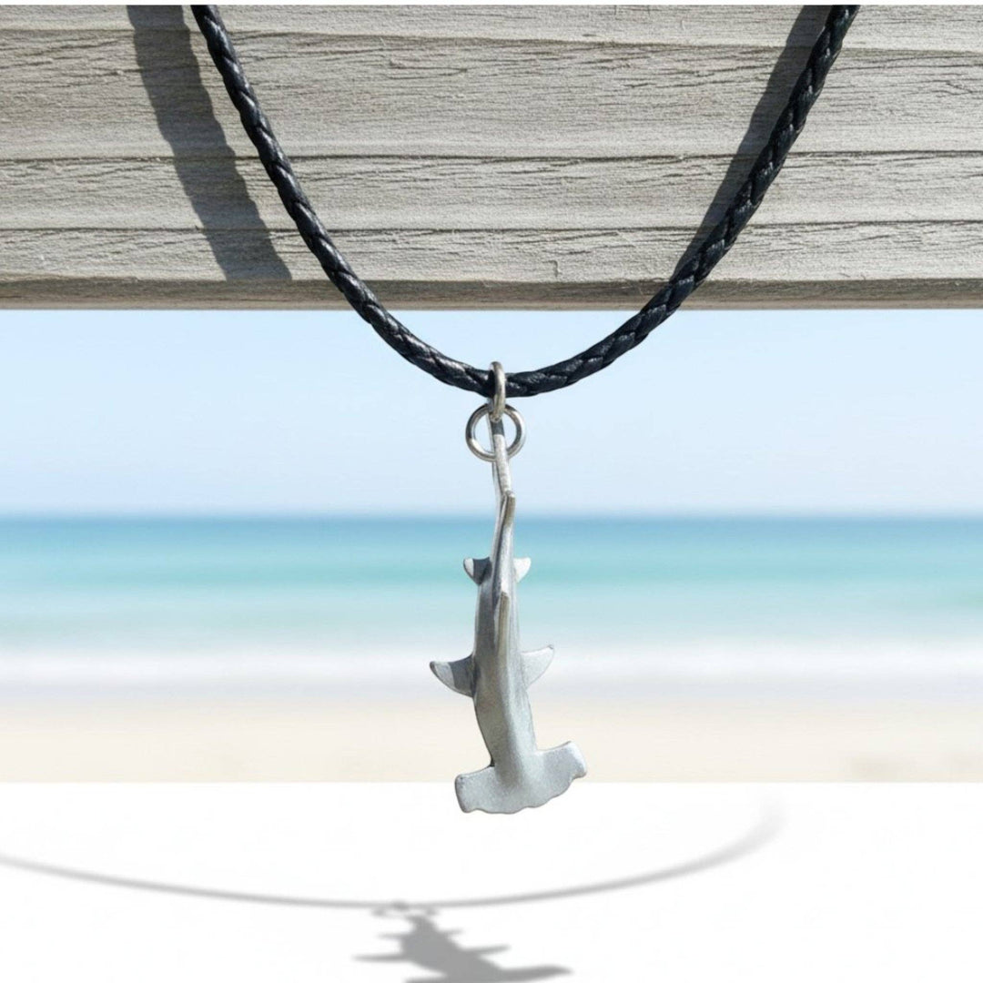 Hammerhead Shark Necklace- Sealife Collection- Pewter on Eco Cord