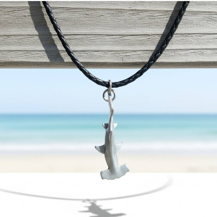 Hammerhead Shark Necklace- Sealife Collection- Pewter on Eco Cord