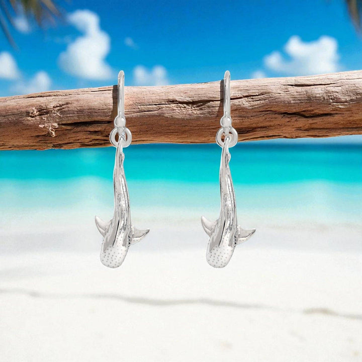 Roland St John whale shark sterling silver earrings