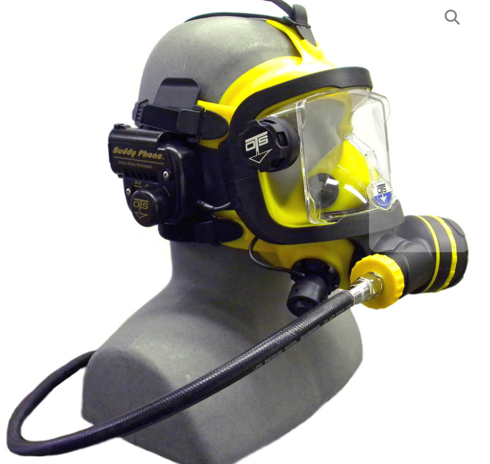 OTS Guardian full face mask Buddy Phone communication system detail