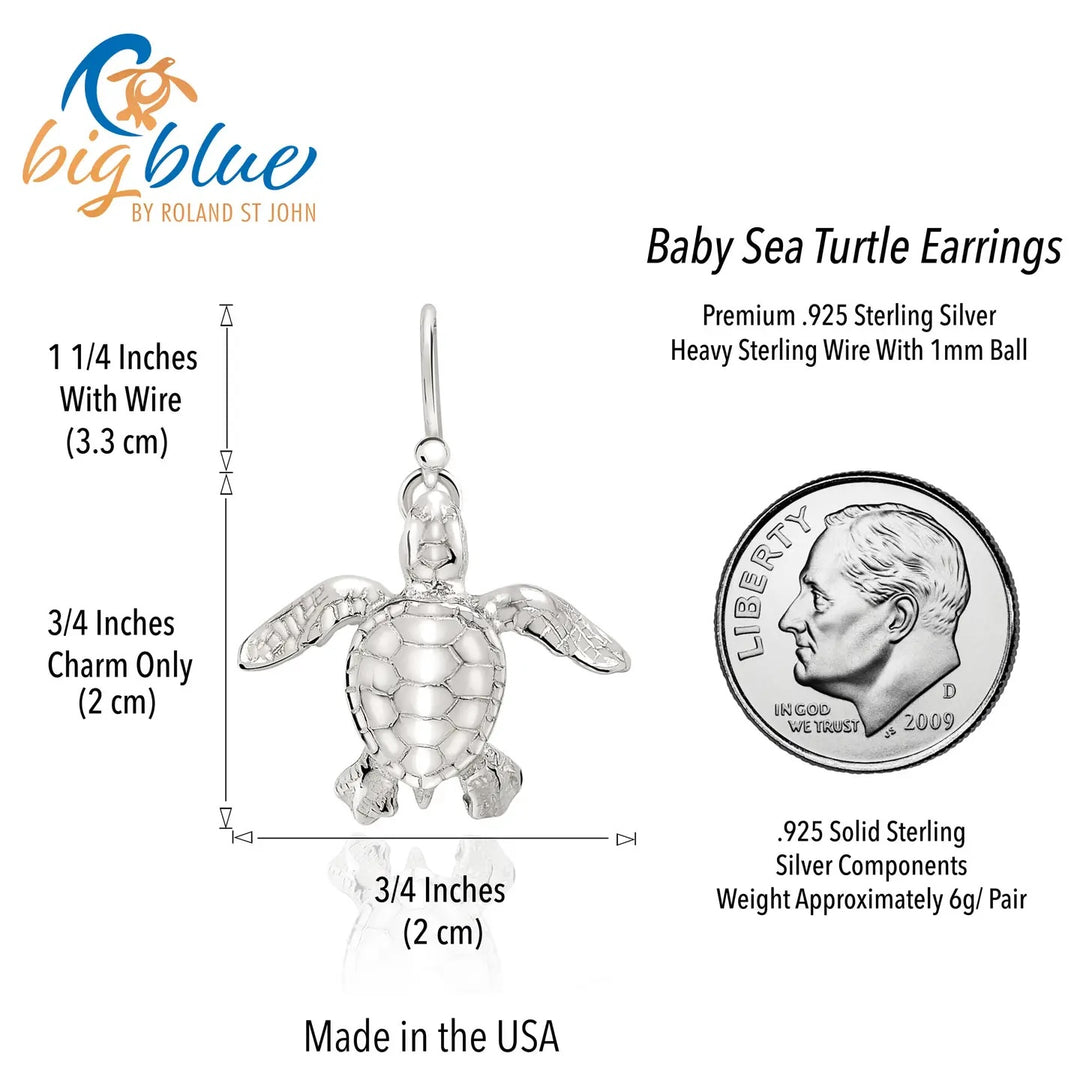 Hatchling Sea Turtle Ear Rings