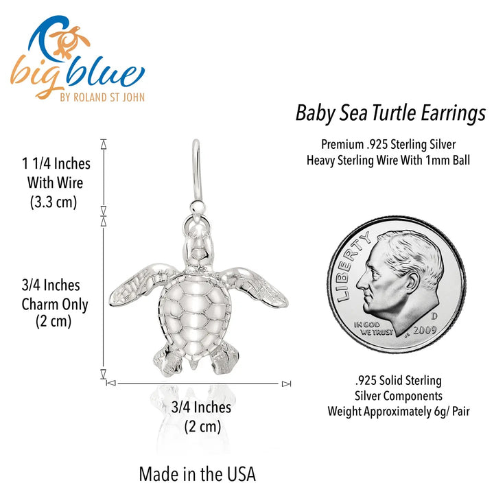 Hatchling Sea Turtle Ear Rings