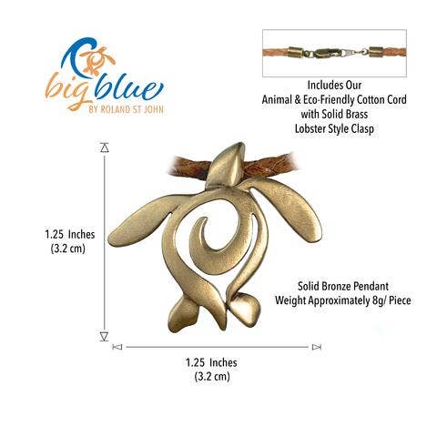 Sea Turtle Bronze Necklace 18"