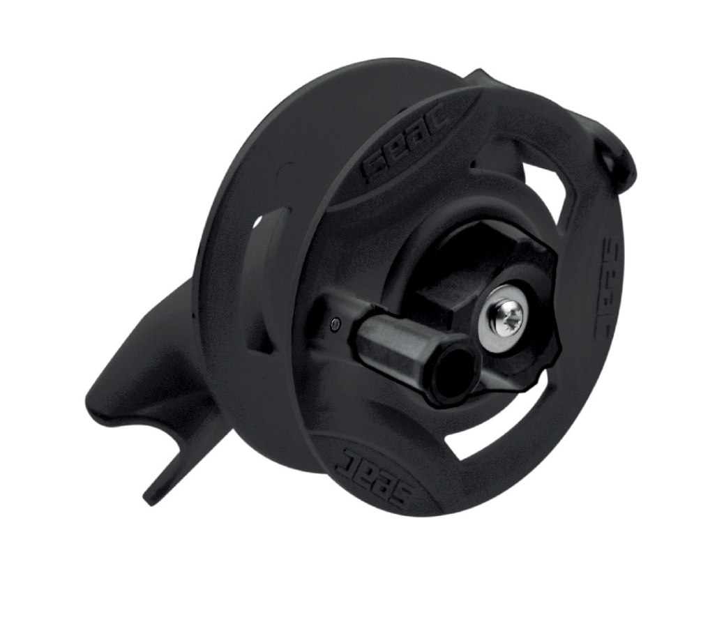 Seac reel for metal spearguns to manage shooting line cleanly