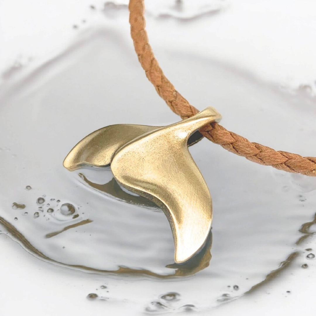Whale Tail Bronze Necklace 20"