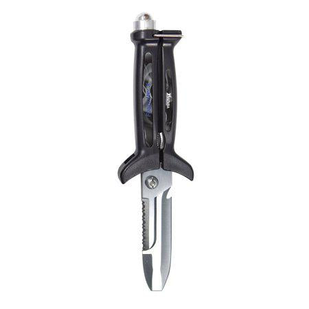 XS Scuba Fogcutter X blunt tip dive knife with serrated spine