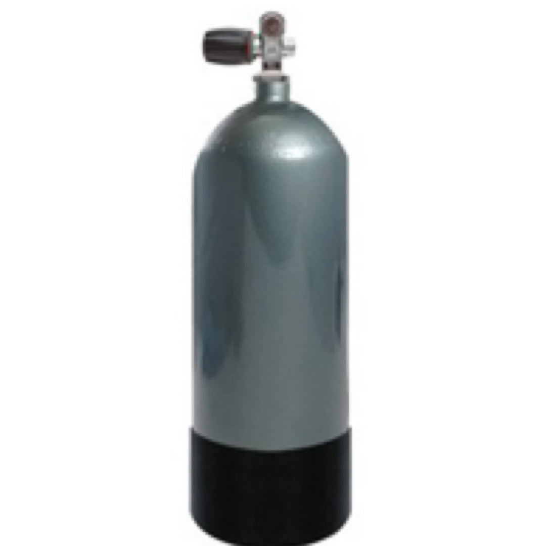 Faber HP80 steel scuba tank, 80 cu ft with negative buoyancy