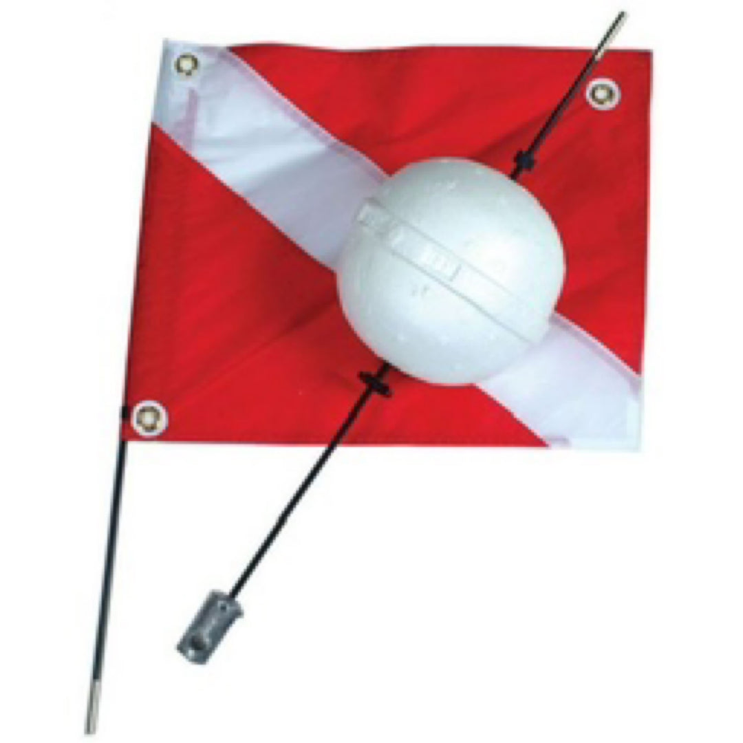 2 Piece 4’ Ball Float with Nylon Dive Flag