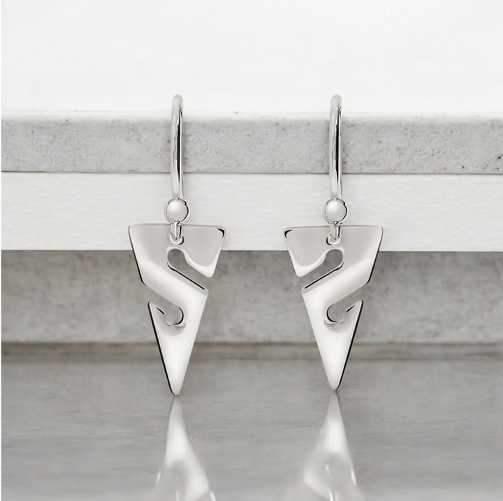 Roland St John Line Arrow cave diving earrings in sterling silver