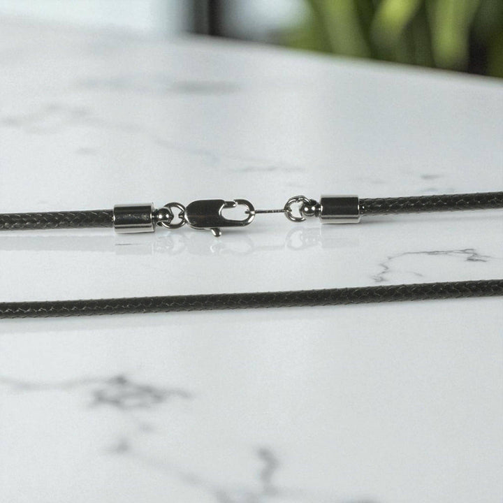 Roland St John 3mm smooth cotton cord 18-inch with black finish clasp