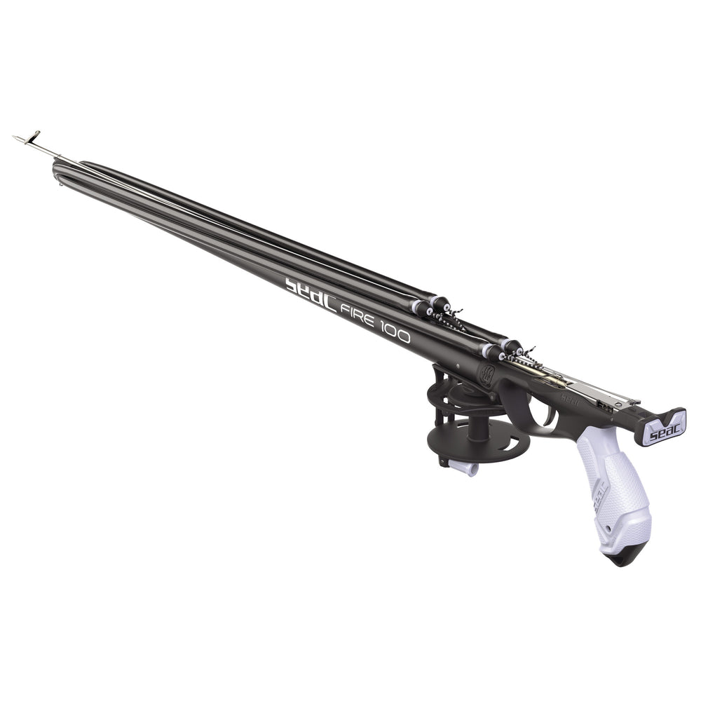 Seac Fire speargun grip and trigger mechanism detail