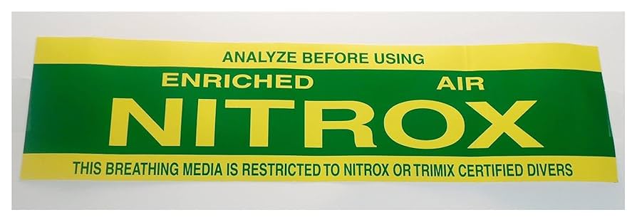 24 Inch “Nitrox” Tank Sticker