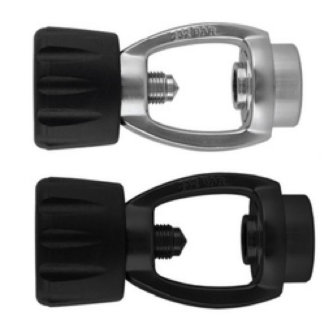XS Scuba spin-on yoke adapter converting DIN regulator to yoke