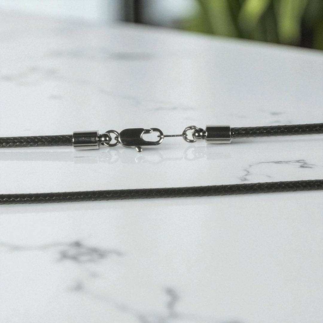 Roland St John 3mm smooth cotton cord 20-inch with black finish clasp