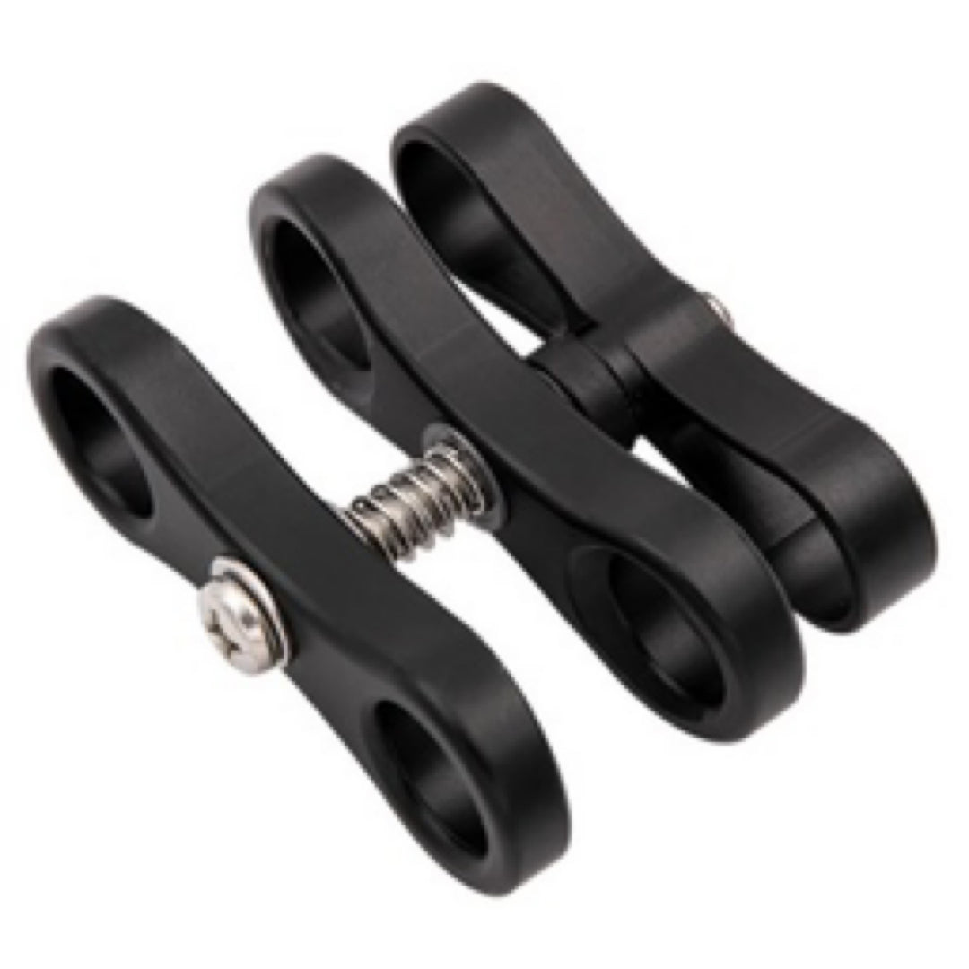 DiveVolk aluminum ball joint clamp with 360-degree rotation for underwater rigs