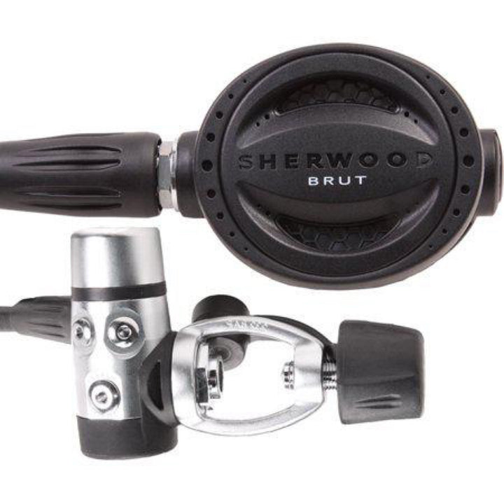 Sherwood Brut Pro dive regulator in yoke mount for recreational diving