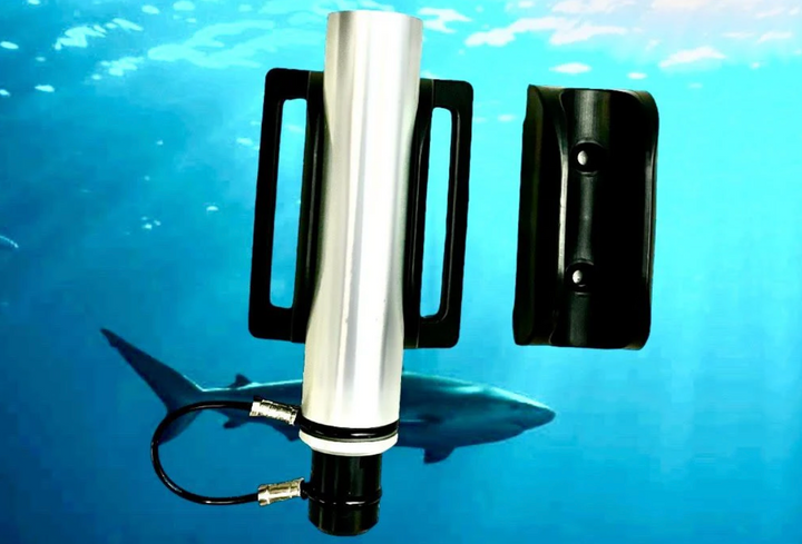 Ocean Rhino PPD mount securing powerhead to spear shaft